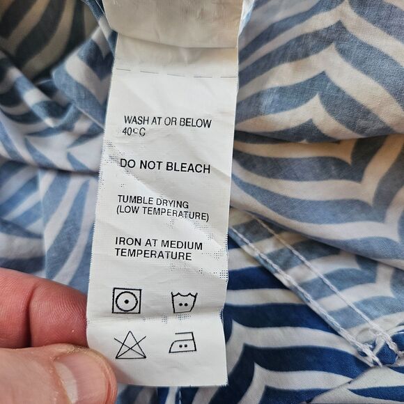 THE LAZY POET Boyfriend Sleep Shirt XL Sissy Ocean Print Button Up 100% Cotton - Picture 12 of 12